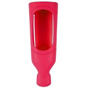 Shampoo Dispenser Sleeves, Wall Mounted No Drilling Bathroom Shower Dispensers, Silicone Squeeze Bottle Organizer, Refillable Leak-Proof Dispenser Sleeves for Soap Hand Sanitizer (Red)