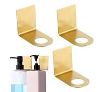 Shampoo Holder | 3 Pieces No Drilling Stainless Steel - Shower Organizer Shampoo Holder For Bathroom | For Revitalizing Bottle Soap Dispenser Marble Metal Glass Wood