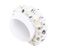 Shampoo Oily Hair Without Silicone Shower Caps for Women, Reusable Women's Shower Caps, Reusable Satin Hair Cap for Shower, Dried (Beige, One Size)