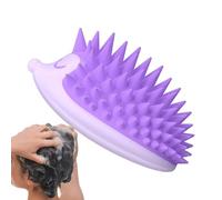 Shampoo Scalp Brush Soft Silicone Hedgehog Bristles Wet Dry Manual