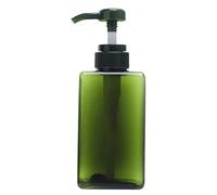 Shampoo Shower Dispenser, 450ml Large Capacity Empty Pump Bottle Manual Press Dispenser for Lotion Shampoo Hand Shower Gel Soap Conditioner(Dark Green)