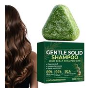 Shampoo Soap Bar, Volumising Hair Cleanser, Non Greasy Wash with Triangle Shape, Portable Utility with Smooth Coverage, Grooming Accessory, Travel Beauty Aid for Men, Women, Boys, Girls, Youth, Teens