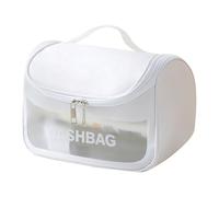 Shampoo Travel Bottle Light Transparent Makeup Bag Sundries Hand Held Cosmetics Daily Necessities Portable Travel Storage Bag Boxes Makeup (A, 22x16x13cm)