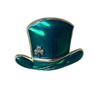 Shamrock 3 Leaf Clover Hat Lapel Pin Badge Brooch Green St Patrick's Day Decorations Gifts Memorabilia