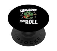 Shamrock And Roll Music Lover St. Patrick's Day Irish puns PopSockets Adhesive PopGrip