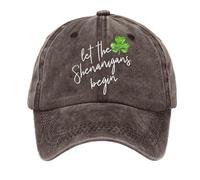 Shamrock Baseball Cap for Adult,Green Clover Ponytail Baseball-Cap for St. Patrick's Day Hairball Party Favorites and Gifts School Parade