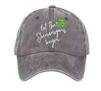 Shamrock Baseball Cap for Adult,Green Clover Ponytail Baseball-Cap for St. Patrick's Day Hairball Party Favorites and Gifts School Parade