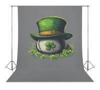 Shamrock Baseball Funny Photography Backdrop Background Washable Photo Studio Backdrops for Party Video Shooting