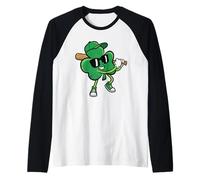 Shamrock Baseball St Patricks Day Irish Lucky tee Raglan Baseball Tee
