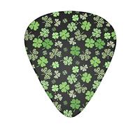Shamrock Clover Green St. Patrick'S Day Guitar Picks Includes Thin Medium And Heavy Gauge Unique Guitar Gift For Bass Electric Acoustic Guitars Ukulele (12 Count)