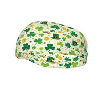Shamrock Clover Print Unisex Sweat Absorbing Headband for Men Women Workout