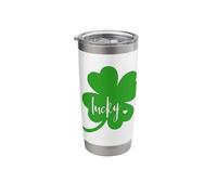 Shamrock Four Leaf Clover Get Lucky Stainless Steel Insulated Tumbler