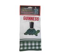 Shamrock Gift Company Guinness - Waffle Tea Towel - Green with Tortoise
