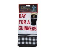 Shamrock Gift Company Guinness - Waffle Tea Towel - Lovely Day for a Guinness - Black