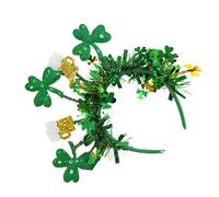Shamrock Hairband Bowler Hat Shamrock Irish Carnival | Shamrock Irish Carnival Accessories Boppers for Women Girls All Ages Thick Long Or Short Hair St. 's Day