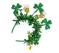 Shamrock Headband - Green Shamrock Colored Stripes Headband | Irish Carnival Costume Accessories With Bowler Hat For Women Girls