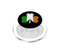 Shamrock Leaf Ireland Irish Tricolour Flag St Patrick's Day PopSockets PopGrip for MagSafe