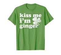 Shamrock Leaf Irish Kiss Me I'm Ginger St. Patrick's Day T-Shirt
