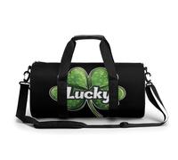 Shamrock Lucky St Patricks Day Gym Bag Travel Duffel Bag Waterproof Weekender Bag Tote Bags for Women Men