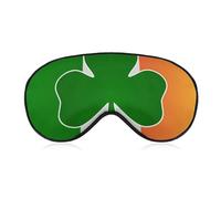 Shamrock on Ireland Flag Lightweight Sleep Masks Funny Blocking Eye Mask for Sleeping with Adjustable Strap