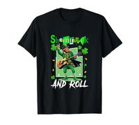 Shamrock Patrick's Day Rock Lover Irish Man Playing Guitar T-Shirt