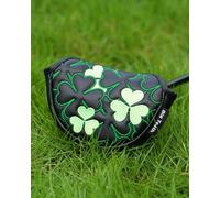 Shamrock Putter Cover, Golf Club Cover with Strong Magnetic Closure, PU Leather Waterproof Shamrock Golf Putter Mallet Cover Golf Accessories (Small Mallet Putter)