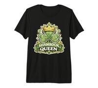 Shamrock Queen Crown Shirt Royal Clover St Patricks Day Premium T-Shirt