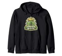 Shamrock Queen Crown Shirt Royal Clover St Patricks Day Zip Hoodie
