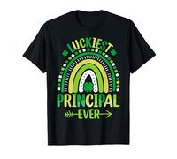 Shamrock Rainbow Luckiest Principal Ever St. Patrick’s Day T-Shirt