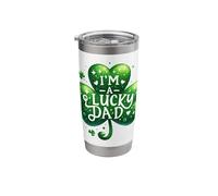 Shamrock Saint Irish Patrick Clover Dad Lucky Holiday Stainless Steel Insulated Tumbler