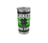 Shamrock Sunset | St. Patrick’s Day | Luckiest Gigi Ever Stainless Steel Insulated Tumbler