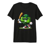 Shamrock Swining Baseball Bat St Patrick's Day Baseball Kids Premium T-Shirt