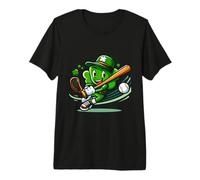 Shamrock Swining Baseball Bat St Patrick's Day Baseball Kids Premium T-Shirt