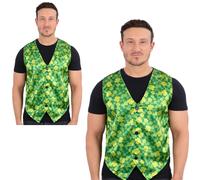 Shamrock Waistcoat Irish Dancer St Patricks Day Leprechaun Fancy Dress