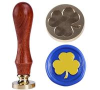 Shamrock Wax Seal Stamp Celtic Symbols from Ancient Times Sealing Wax Stamp with Rosewood Handle Decorating on Invitations Envelope Sealers Letters Cards Posters Gift Packings