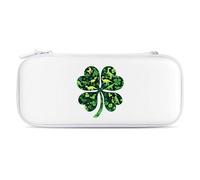 Shamrock with Dinosaurs Portable Storage Bag Compatible with Switch Carrying Case Protector Bags with 15 Games Accessories