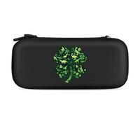 Shamrock with Dinosaurs Portable Storage Bag Compatible with Switch Carrying Case Protector Bags with 15 Games Accessories