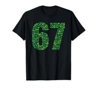 Shamrock with St Patrick's Six Seven Meme Bold Four Leaf T-Shirt