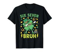 Shamrock with St Patrick's Six Seven Meme Dabbing Four Leaf T-Shirt