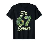 Shamrock with St Patrick's Six Seven Meme Lucky Meme Four T-Shirt