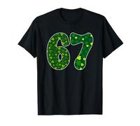 Shamrock with St Patrick's Six Seven Meme Spicy Meme Four T-Shirt