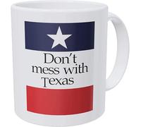 Shamsco Ceramic Coffee Mug | Stylish Printed Design | Tea & Coffee Cup Gift for Men Women Friends | 11oz (Texas Mug)
