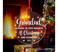 Shamsco Memorial Christmas Bauble Mum Dad Brother Sister grandmother Grandad Any Name Xmas Memory Keepsake Gift