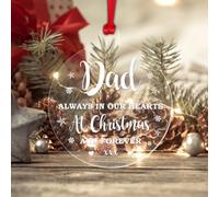 Shamsco Memorial Christmas Bauble Mum Dad Brother Sister grandmother Grandad Any Name Xmas Memory Keepsake Gift