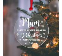 Shamsco Memorial Christmas Bauble Mum Dad Brother Sister grandmother Grandad Any Name Xmas Memory Keepsake Gift