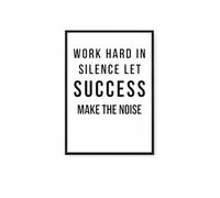 Shamsco Poster For Bedroom | Work Hard In Silence Let Success Make The Noise | Bedroom Posters | Wall Art A5 (148 x 210 mm)