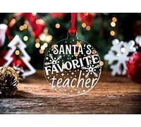 Shamsco Santa's Favorite Teacher Bauble Teaching Assistant Nursery Xmas Gift Decoration