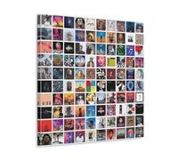 SHAMWZ 100 Piece Collage Kit, Album Cover, Music, Rapper, Band Posters Decorative Painting Canvas Wall Art Living Room Poster Bedroom Painting 24 x 24 Inches (60 x 60 cm)