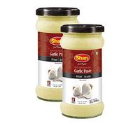Shan Garlic Paste 24.69 oz (700g) - Traditional Taste Enhancing Cooking Paste from Fresh Ground Garlic - Suitable for Vegetarians - Airtight Glass Jar (Pack of 2)