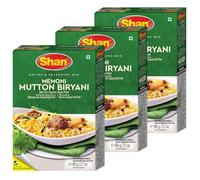 Shan Memoni Mutton Biryani Recipe & Seasoning Mix, Gujarati Style Pilaf, 60g, Pack of 3